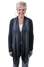 Afbeelding in Gallery-weergave laden, TINA Stephens Italy/Tees By Tina - Carla Open Cardi w/Silk Trim (CLS201): 672 Fuchsia