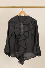 Afbeelding in Gallery-weergave laden, LÉA & LUC - Linen Ruffled Shirt REF. 12186: Beige