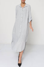 Afbeelding in Gallery-weergave laden, LÉA & LUC - Long shirt dresses in 100% Linen REF. 1484: Pink / Unique