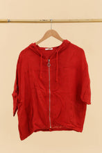 Afbeelding in Gallery-weergave laden, LÉA & LUC - 100% linen zip-up jacket with hood REF. 5088: Beige