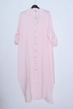 Afbeelding in Gallery-weergave laden, LÉA & LUC - Long shirt dresses in 100% Linen REF. 1484: Sky Blue / Unique