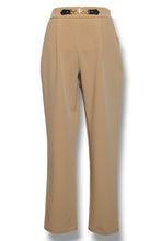 Afbeelding in Gallery-weergave laden, NINEF - Modern Fit Viscose-Blend Pants - Midnight Aura: Beige