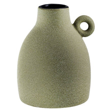 Afbeelding in Gallery-weergave laden, Gilde Handwerk Macrander GmbH & Co. KG - Tombos handle vase, green h.17 cm: Watertight / Verdure / Pottery