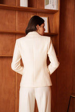 Afbeelding in Gallery-weergave laden, Attentif Paris - Fitted tweed blazer: Blue / S/M/L/XL
