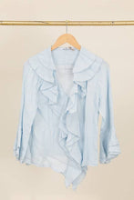 Afbeelding in Gallery-weergave laden, LÉA & LUC - Linen Ruffled Shirt REF. 12186: Beige