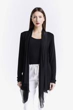 Afbeelding in Gallery-weergave laden, TINA Stephens Italy/Tees By Tina - Carla Open Cardi w/Silk Trim (CLS201): 672 Fuchsia