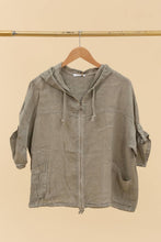 Afbeelding in Gallery-weergave laden, linen zip-up jacket with hood