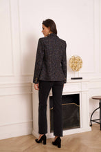 Afbeelding in Gallery-weergave laden, CHOKLATE PARIS - Multicolor tweed and sequin double-breasted blazer jacket - V2321Y: Black / 1 S - 1 M - 1 L - 1 XL