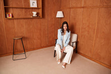 Afbeelding in Gallery-weergave laden, Attentif Paris - Fitted tweed blazer: Blue / S/M/L/XL