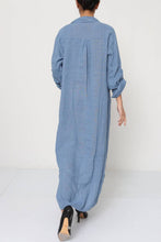 Afbeelding in Gallery-weergave laden, LÉA & LUC - Long shirt dresses in 100% Linen REF. 1484: White / Unique