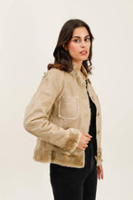 Afbeelding in Gallery-weergave laden, CHOKLATE PARIS - Suede leather & faux fur coat - 89A123: Choco / 1S-2M-2L-1XL
