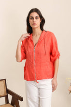 Afbeelding in Gallery-weergave laden, linen zip-up jacket with hood