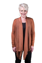 Afbeelding in Gallery-weergave laden, TINA Stephens Italy/Tees By Tina - Carla Open Cardi w/Silk Trim (CLS201): 672 Fuchsia