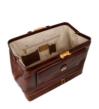 Afbeelding in Gallery-weergave laden, Time Resistance - Large Italian Leather Doctor Bag - The Master and Margarita: Black