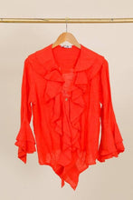 Afbeelding in Gallery-weergave laden, LÉA & LUC - Linen Ruffled Shirt REF. 12186: Beige