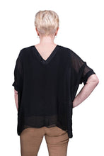 Afbeelding in Gallery-weergave laden, TINA Stephens Italy/Tees By Tina - Sasha Silk Double V-Neck Kaftan (BSS201): 100 White