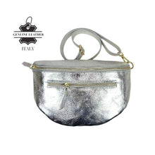 Afbeelding in Gallery-weergave laden, Chenson & Gorett - Large Italian Leather Women's Waist Bag with Front Pocket: Army Green