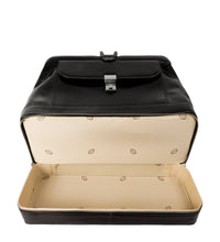 Afbeelding in Gallery-weergave laden, Time Resistance - Large Italian Leather Doctor Bag - The Master and Margarita: Black