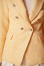 Afbeelding in Gallery-weergave laden, Attentif Paris - Fitted tweed blazer: Blue / S/M/L/XL