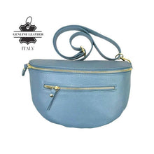 Afbeelding in Gallery-weergave laden, Chenson & Gorett - Large Italian Leather Women's Waist Bag with Front Pocket: Army Green