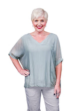 Afbeelding in Gallery-weergave laden, TINA Stephens Italy/Tees By Tina - Sasha Silk Double V-Neck Kaftan (BSS201): 100 White