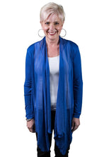 Afbeelding in Gallery-weergave laden, TINA Stephens Italy/Tees By Tina - Carla Open Cardi w/Silk Trim (CLS201): 672 Fuchsia