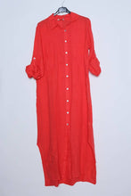 Afbeelding in Gallery-weergave laden, LÉA & LUC - Long shirt dresses in 100% Linen REF. 1484: Sky Blue / Unique