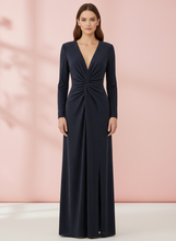Afbeelding in Gallery-weergave laden, EMMA WU DESIGN - LONG BLUE SHINY DRESS 23010: BLUE