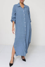 Afbeelding in Gallery-weergave laden, LÉA & LUC - Long shirt dresses in 100% Linen REF. 1484: Tabaco / Unique