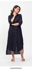 Afbeelding in Gallery-weergave laden, LÉA & LUC - Long shirt dresses in 100% Linen REF. 1484: Tabaco / Unique