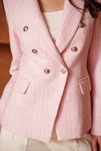 Afbeelding in Gallery-weergave laden, Attentif Paris - Fitted tweed blazer: Blue / S/M/L/XL