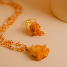 Afbeelding in Gallery-weergave laden, PHOEBE´S - Conjunto de Collar y Anillo de Citrino Natural | Edición Limitada