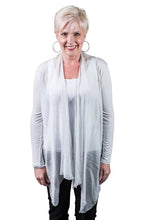 Afbeelding in Gallery-weergave laden, TINA Stephens Italy/Tees By Tina - Carla Open Cardi w/Silk Trim (CLS201): 672 Fuchsia