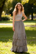 Afbeelding in Gallery-weergave laden, LÉA & LUC - Linen Skirt REF. 80420: Pink