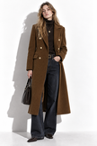 URBAN REVERSE TTMEDIA ITALY SRL - Long Double-Breasted Coat with Defined Waist | Elegant Style