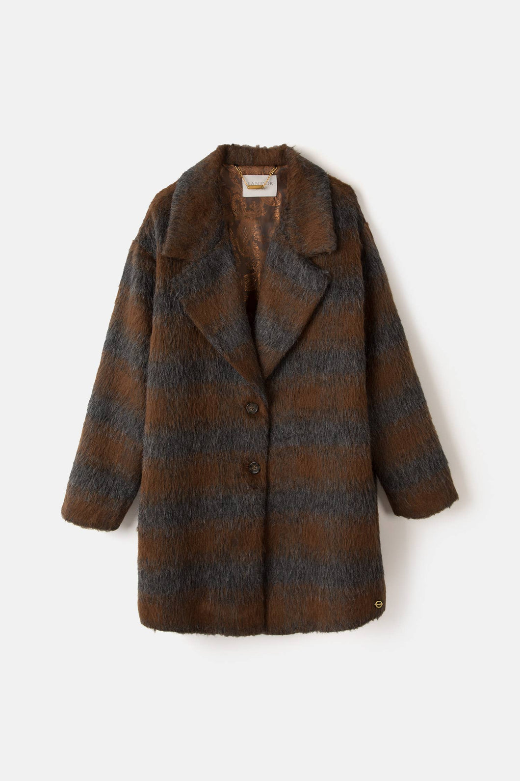 Lanidor - Striped faux fur coat        (425261-19)