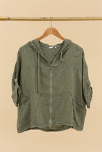 Afbeelding in Gallery-weergave laden, linen zip-up jacket with hood
