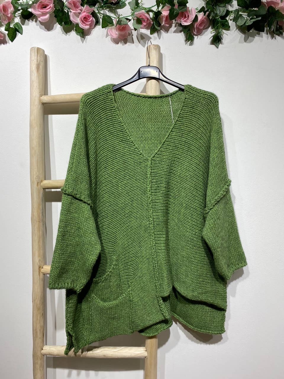 la maison des fibres naturelles - 60681ALPAGA sweater made in Italy: Apple green