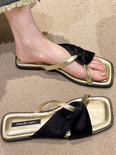 Afbeelding in Gallery-weergave laden, UZ Wholesale Store - Pleated Split-Joint Square-Toe Sandals Slippers: GOLD / 37
