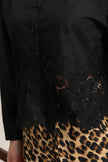 CHOKLATE PARIS - Cotton shirt with lace inserts - CK08340: Prune / 2 S/M - 2 M/L
