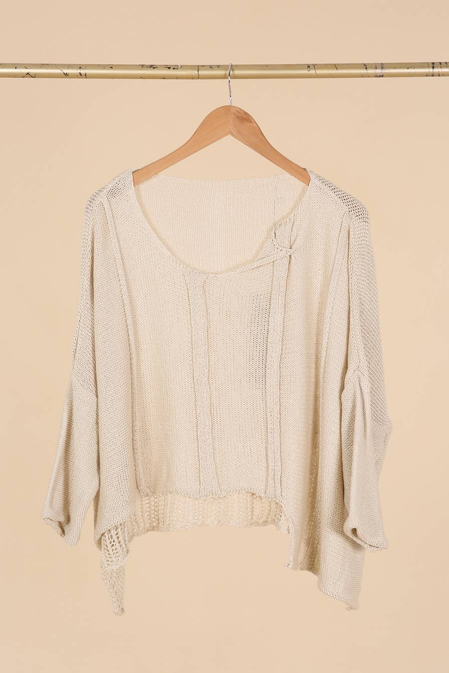 la maison des fibres naturelles - 61113 100% COTTON SWEATER: Beige