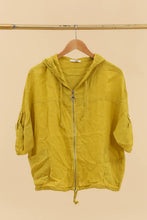 Afbeelding in Gallery-weergave laden, linen zip-up jacket with hood
