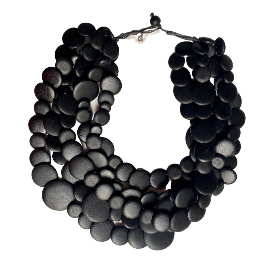 Bijondo - Guinea wooden light necklace: Naked