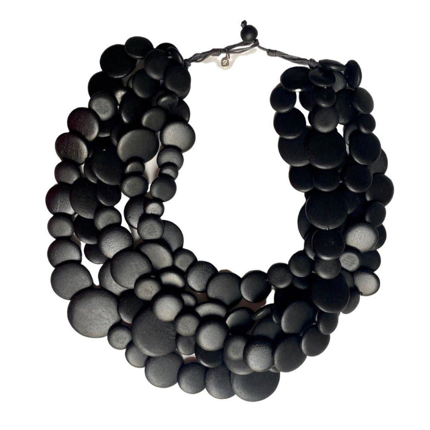 Bijondo - Guinea wooden light necklace: Naked