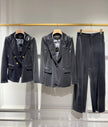 CHOKLATE PARIS - Ganny tailored jacket in velvet, single-button - V26115: Choco / 1S-1M-1L-1XL