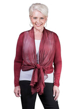 Afbeelding in Gallery-weergave laden, TINA Stephens Italy/Tees By Tina - Carla Open Cardi w/Silk Trim (CLS201): 672 Fuchsia
