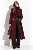 URBAN REVERSE TTMEDIA ITALY SRL - Long Double-Breasted Coat with Defined Waist | Elegant Style