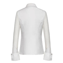 Afbeelding in Gallery-weergave laden, Smart and Joy - Long sleeve fitted lace blouse: White / FR 44
