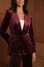 Afbeelding in Gallery-weergave laden, CHOKLATE PARIS - Ganny tailored jacket in velvet, single-button - V26115: Choco / 1S-1M-1L-1XL
