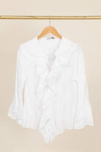 Afbeelding in Gallery-weergave laden, LÉA &amp; LUC - Linen Ruffled Shirt REF. 12186: Bleu Ciel

